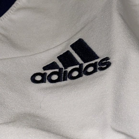 New ADIDAS Practice Woven Football Jersey in White-Team / Navy Blue - Picture 6 of 9
